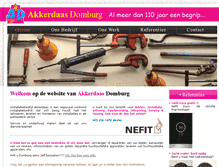 Tablet Screenshot of akkerdaasdomburg.nl
